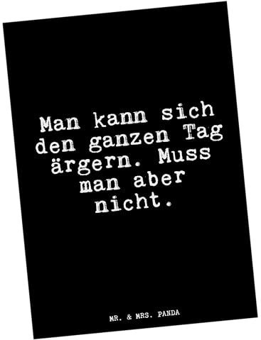 Mr. & Mrs. Panda Postkarte Man kann sich den... - Geschenk, Zicke, Geburtstagskarte, Ansichtskarten, Spruch, Glizer Spruch Sprüche Weisheiten Zitate