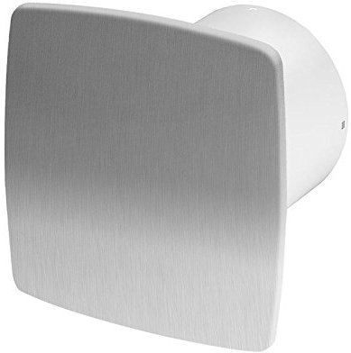 Silent Bathroom Extractor Fan 100mm / 4 with Pull Cord Switch and Stainless Steel Front Panel KWS100W+PNI