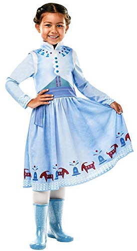 Rubie's Offizielles Disney Frozen Anna Kostüm – Olaf's Frozen Adventures, Kinder Groß 7-8 Jahre, Höhe 128 cm
