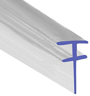 Soft Clear Flexible Rubber T Shower Seal | for Bi Folding Doors | Fits Into 5mm Channel | BIF005 (1 Metre)