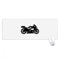 Tapis de souris antidérapant pour moto Motif silhouette noire