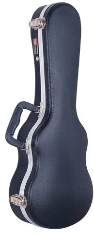 Crossrock, CRA860CUBK Konzert-Ukulele, superleichtes ABS-geformtes Hartschalenetui in Schwarz