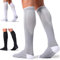 FITRELL 3 Paar Kompressionsstrümpfe für Damen und Herren, 20–30 mmHg, Zirkulations-Stützsocken, Schwarz+Weiß+Grau, Small-Medium