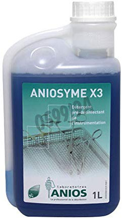 Anios 2633095UG Aniosyme X3, Détergent Pré Désinfectant de l'Instrumentation, Flacon Doseur 1L