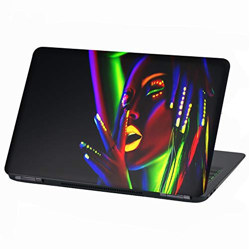Laptop Foil protection Cover adhesive film notebook sticker self-adhesive vinyl skin sticker (17 Inches, LP10 Neon Girl)