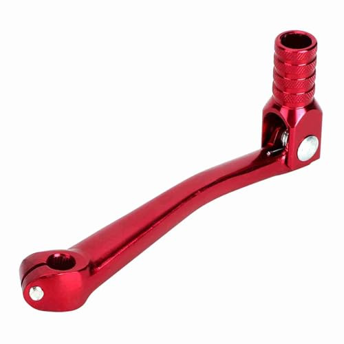 Terisass Schalthebel Universal Motorrad Modifikation Zubehör CNC Aluminiumlegierung Schalthebel 150x65mm (Rot/Blau)(rot)