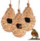 BigDean 3X Nisttasche Vogelnest gewebt 27 x 12 cm - 100% Naturprodukt - für Vögel wie Kohlmeisen, Spatz, Rotkehlchen, Zebrafinken - Nistkasten Vogel Unterschlupf