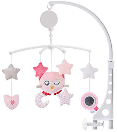 Rassel Anhänger Spielzeuge Set für Baby Spieltrapez Holz Eule Bär Tier Figur Spielbogen für Babygymnastik aktiv Spielzeug Silikon Toy Sensorische Spielzeug Neugeborenen Geschenk Kunststoff Schnalle