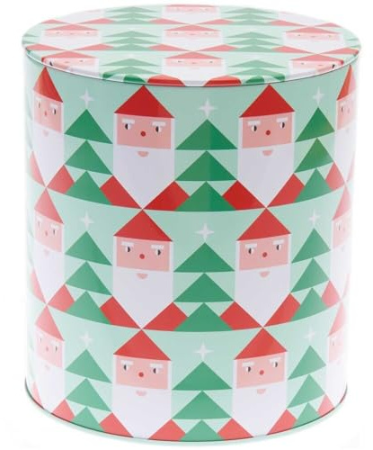 Rico Tarro de galletas de Navidad de Papá Noel, lata de galletas de Navidad, regalo de cocina de Navidad, lata de galletas novedosa, para ella