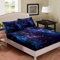 Galaxis Bettlaken Set Spannbettlaken 140x200cm Marineblau Weltraum für Kinder Jungen Mädchen Jugendliche Buntes Universum Spannbetttuch Sterne Sternenstaub Kosmisches Drucken Dekor 2St weich