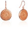Zavana Runde Scheiben Mandala Ohrringe in Roségold, Hängende Ohrringe mit Mandalascheibe, Niedliche Ohrringe für Damen und Mädchen mit glänzenden Mandala-Charme, Qualität Modeschmuck für Frauen.