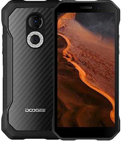 DOOGEE Android 12 Outdoor Handy ohne Vertrag S61, Helio G35 2,3 GHz 6GB+64GB, 20MP Nachtsichtkamera, IP68 Smartphone Robustes, Wasserdicht, 6,0’’ HD+ Bildschirm, DUAL SIM, 5180 mAh, GPS NFC Gefrostet