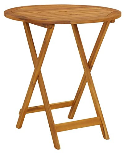 homiuse Klappbarer Gartentisch 70x70x75 cm Klapptisch Esstisch Esszimmertische EsszimmermöBel GartenmöBel BalkonmöBel Campingtisch Klappbar Klapptisch Holz Esstisch Klappbar Massivholz Akazie