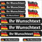 INDIGOS UG® Adesivi con Nome - Bandiera fluttuante - Germania - 13 Adesivi - Adesivi con Nome e Testo Desiderato - Bicicletta - Auto - Moto - Personalizzati