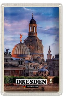 Femer Blechschild Städte Dresden Deutschland Frauenkirche 20x30cm