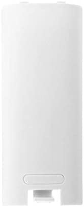 Phonmatic Cache Batterie Coque Arriere Couvercle Pile pour Manette Wii de Remplacement pour wiimote (Blanc)