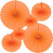 CEEYSEE Pack of 6 Paper Fans Party Decorations Set,Hanging Party Paper Decorations for Tea Party Birthday Bridal Wedding Baby Graduation Events(Orange/SCNS)