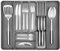 Nuovva Expandable Drawer Tray - Adjustable, Compact Utensil Divider Holder for Knives, Forks and Spoons - Dark Grey Drawer Organiser