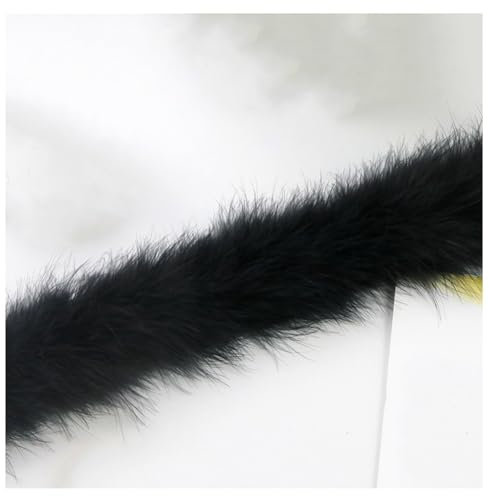 Hrlace 2M Federboa Flauschige Marabu Boa zum Basteln Turkey Feather Boas Feder-Girlande für DIY Kostüme Zubehör Halloween Hochzeit Party Heimdekoratione 20g 3#