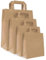 Packy - Sac Kraft avec Poignée Plate Marron - 4 Tailles Disponibles - Sac Papier Kraft Brun Petit ou Grand Format - Sachet Kraft Alimentaire 45x47x17 cm (36 litres) - Lot de 25