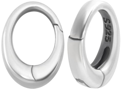 Beebeecraft 1 Box Mit 2 Federtorringen 925 Stück Sterlingsilber 9x6x2 mm Ovaler Ring Federring Karabinerverschluss Zur DIY Schmuckherstellung