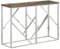 vidaXL Konsolentisch, Konsole Beistelltisch Pflegeleicht, Wandtisch für Wohnzimmer Flur, Flurtisch Tisch, Modern, Silbern Edelstahl Altholz Massiv