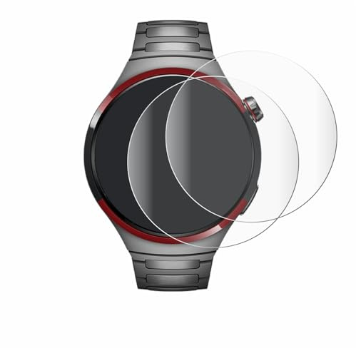 BROTECT Schutzfolie für Huawei Watch 4 Pro Space Edition | 2 Stück Transparenter Displayschutz Made in Germany Klare Full-Screen Folie Full-Cover 3D Curved Montage Kit