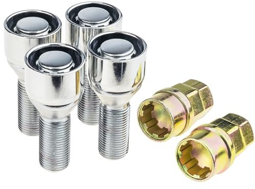 Fusibles para Tornillos de Seguridad Antirrobo de Rueda M14 x 1,25 con Candados de Llanta, Tornillos de Rueda, Antirrobo para Ruedas, Compatible con BMW MINI