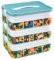 Keyacht Aufbewahrungsbox mit Deckel für Lego Plastik Stapelbar Lego Box mit Griff Bausteine Boxen Aufbewahrung Spielzeugkiste Transparent Organizer Box Kinder Spielzeugkiste