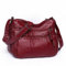 DuBiytlk Schultasche GeldböRse Damen Groß Viele Rote Damen-Ledertasche mit großem Fassungsvermögen und Taschen UmhäNgetasche Geldbeutel Damen Mittelgroß (Red, One Size)
