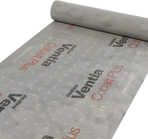 Decket Unterdeckbahn Ventia Cobalt Plus 170 g, 3-lagig, Dachfolie 37,5 m² | Feuchtigkeitsschutz; Wind/Regen/Schnee; Diffusionsoffen; wasserdicht & UV-beständig; 2 Klebekanten