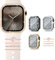 Fycyko 3 Pièces Diamond Protection Coque pour Apple Watch Series 10 42mm+4 Pièce Anneaux cristaux pour Apple Watch, Housse de protection et Bling iWatch Deko-Or Rose