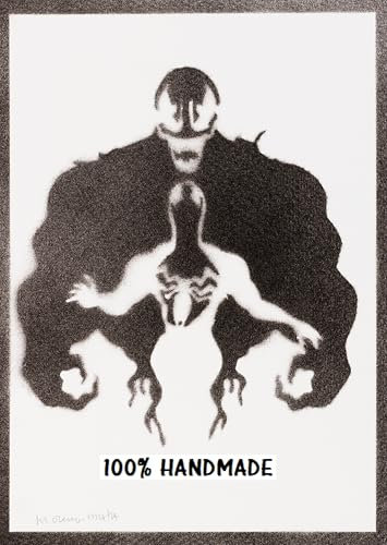 moreno-mata Echtes Handgemachtes Graffiti Venom Film Aesthetic Poster & Kunstdrucke Bilder Plakat Handmade Deko Wandbilder Wohnzimmer Wanddeko Geschenke für Männer und Frauen