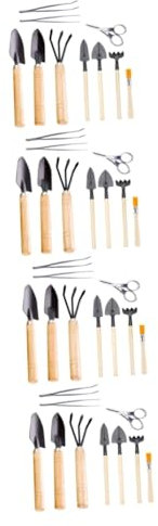 YARNOW 6 Sätze Pflanz Werkzeuge Für Blumen Arrangements Mini Gartenwerkzeug Bonsai Werkzeug Kelle Gartenwerkzeug Indoor-Garten-kit Werkzeugtasche Gartenzubehör Gartenset Holz 10 Stück * 6