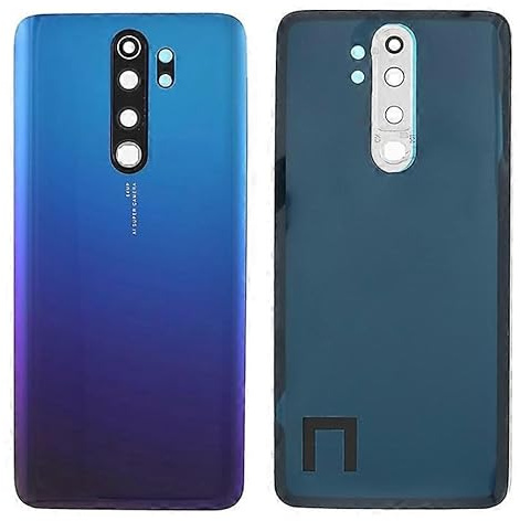 Scocca Cover Back Copri Batteria posteriore +Vetro Fotocamera Per XIAOMI Redmi Note 8 Pro 2015105 M1906G7I M1906G7G Ricambio Pari Originale Sostituzione Riparazione Blue Blu