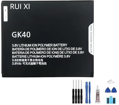 RUI XI Batteria compatibile per Moto G4 Play E4 E3 E 3rd Gen G5 XT1672 1676 XT1766 XT1607 XT1609 XT1600 SNN5976A 2800mAh 3.8V GK40 Batteria Del Telefono