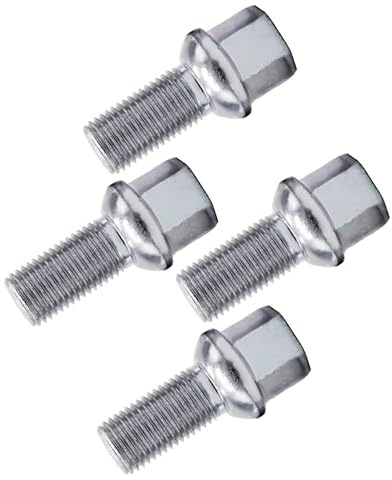 Goujons de Roue Compatible avec VW pour Golf 1991-2010 pour Golf pour Plus 2005-2008 Goujons Roue Voiture 4 Pièces Moyeu pour Jeu Boulons Écrou Roue Goujon Pneu WHT002437