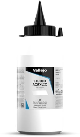 Vallejo : Studio Acrylic Paint : 1000ml : Titanium White Rutile