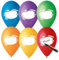 6 Luftballons bunt sortiert beschreibbar, 28-30 cm/11 inch
