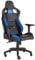 Corsair T1 Race - Kunstleder Gaming Rennsport Stuhl (Einfache Montage, Ergonomisch Schwenkbar, Verstellbare Sitzhöhe & 4D Armlehnen, Komfortable breite Sitzfläche mit hoher Rückenlehne) Blau