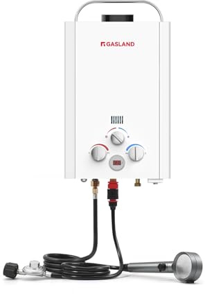 GASLAND BE158 Tankless Water Heater Propane | CSA Certified | 1.58 GPM, 41,000 BTU | Instant Hot Water Heater Outdoor Use Propane Shower for Camping, Off-Grid Living