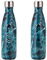 FunnyGuys Bouteille d'eau isotherme à double paroi en acier inoxydable 500 ml (marbre bleu)