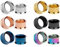 HuaCan Tunnel Set 6mm 8mm 10mm 12mm 14mm 16mm 18mm 20mm Flesh Tunnels Edelstahl Ohr Plug 6 Paare Bunte Farbe Double Flared Plugs Titanstahl Klassisch Expander Für Frauen Damen Herren 12 Stück