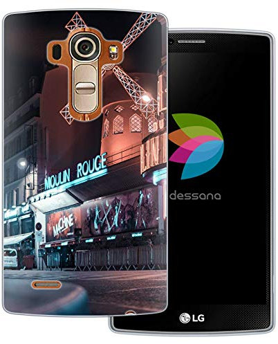 dessana Paris transparente Schutzhülle Handy Case Cover Tasche für LG G4 Moulin Rouge