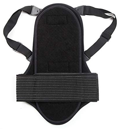Sentao Unisex Rückenschutz Wirbelsäulenschutz Rückenprotektor für Ski, Snowboard, Reiten und Motocross (Schwarz, Asia L)