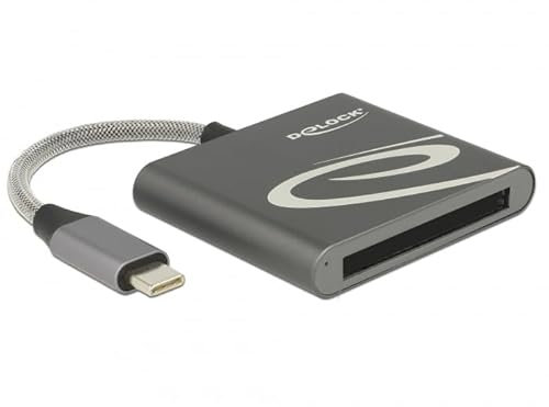 DeLOCK 91745 Kartenleser USB 3.2 Gen 1 (3.1 Gen 1) Type-C Schwarz, Silber