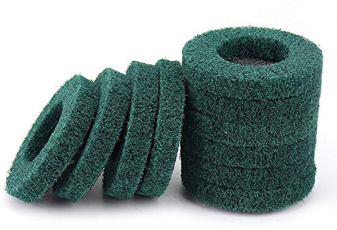 NUODUN 10Pcs 4 Nylon Fiber Flap Disc Polishing Wheel, 180 Grit Buffing Wheel for Angle Grinder, Abrasive Grinding Discs Scouring Pad, Complex Surface Treatment