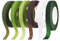 QincLing Pieces Flora Masking Tape, Grünes Floristenband, Selbstklebendes Floristenkrepp-Set, Blumenband, Floristik-Drahtband, Blumenwickelband, Blumendrahtband für Blumensträuße, DIY-Bastelarbeiten