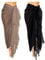 Boao 2 Stück Damen Strand Lang Sarong Badeanzug mit Quaste (Schwarz, Khaki, XL)
