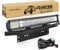 SKYWORLD LED-Lichtleiste, 59 cm 324W Spot-Flood-Kombistrahl-Arbeitsscheinwerfer 12V 24V mit schwarzer Kennzeichenhalterung Kabelbaum-Kit für LKW PKW ATV SUV 4X4 Auto